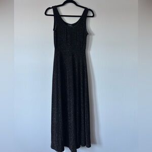 CDC Vintage Black and gold sparkle Sleeveless Sheath Maxi Dress
